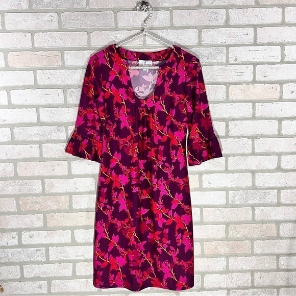 Jude Connally Nancy Floral Print Ruffle Sleeve Dress Size XS - Picture 1 of 9